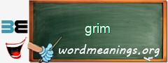 WordMeaning blackboard for grim